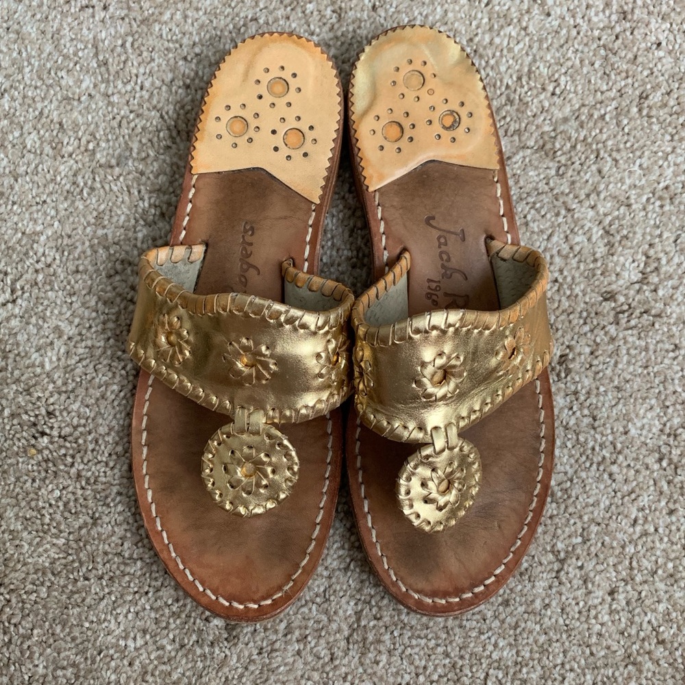 Gold Jack Rogers Sandals